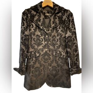 🖤🔥🖤ARELI Collection size 4 GORGEOUS black jacquard women’s blazer. Stunning!